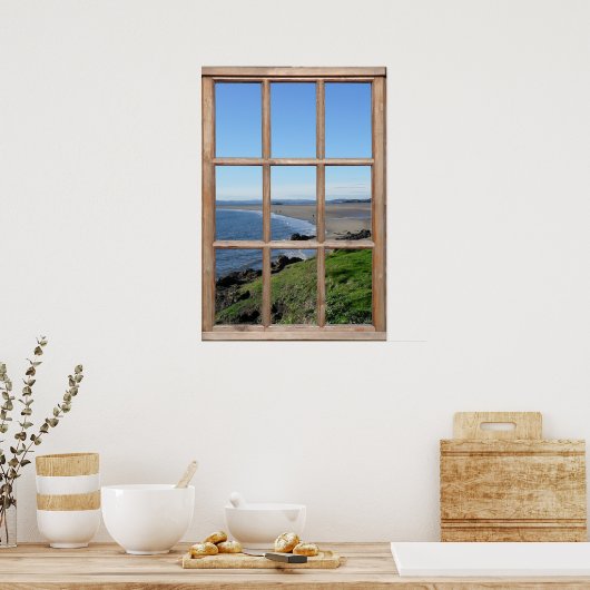 De Verlichting van het Uitzicht van het strand van Poster (Keuken)