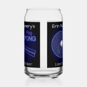 De verliezer koopt het bier! Ping Pong Fun Bier Blikvorm Glas (Rechts)