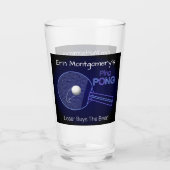 De verliezer koopt het bier! Ping Pong Fun Pint Bi Glas (Achterkant)