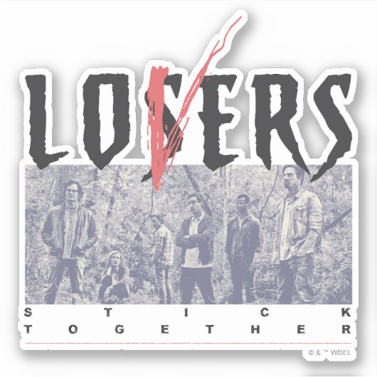 De verliezers blijven bij elkaar sticker (Voorkant)