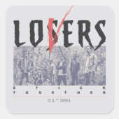 De verliezers blijven bij elkaar vierkante sticker (Voorkant)
