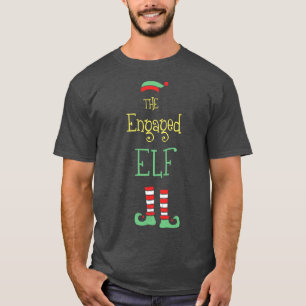 De verloofde elf kerst elf T-shirt bijpassende fam