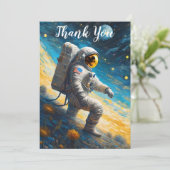De verloren astronaut bedankkaart (Staand voorkant)