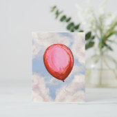 DE VERLOREN BALLOON ~ BRIEFKAART (Staand voorkant)