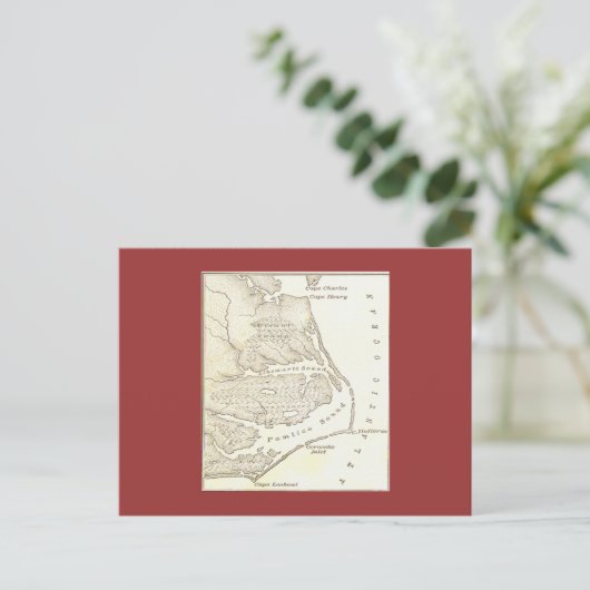 De verloren kolonie van het Roanoak-Briefkaart Briefkaart (Staand voorkant)