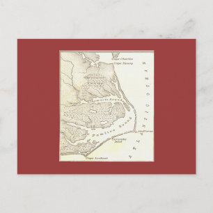 De verloren kolonie van het Roanoak-Briefkaart Briefkaart