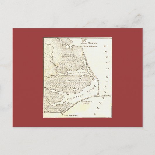 De verloren kolonie van het Roanoak-Briefkaart Briefkaart (Voorkant)