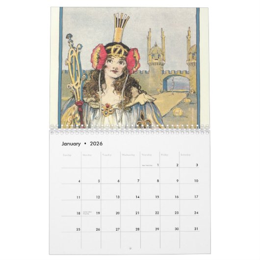 De verloren prinses van Oz Kalender (Jan 2026)