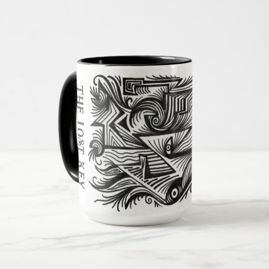 De verloren sleutel mok van Darin Jones (Voorkant links)