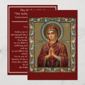 "De Verlosser van het Kwaad Harten" icoon gebedska Kaart (Voorkant / Achterkant)