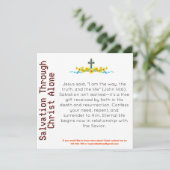 De verlossing door Christus alleen is een getuigen (Staand voorkant)