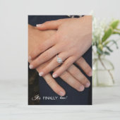 De Verloving Ring Foto Sla de datum op Kaart (Staand voorkant)