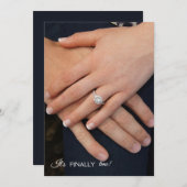 De Verloving Ring Foto Sla de datum op Kaart (Voorkant / Achterkant)