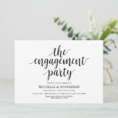 De verlovingspartij, Engagement Party nodigt uit Kaart (Staand voorkant)