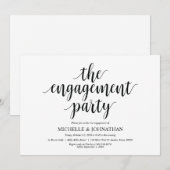 De verlovingspartij, Engagement Party nodigt uit Kaart (Voorkant / Achterkant)