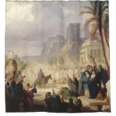 De vermelding Christus Jerusalem Louis Felix Leull Douchegordijn (Voorkant)