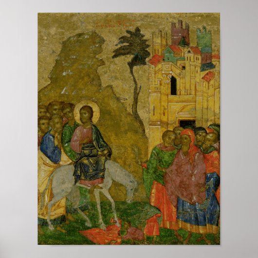 De vermelding in Jeruzalem, Russisch pictogram Poster (Voorkant)