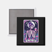 De vermoeide moeder Tarot Kaart Skeleton Moederdag Magneet (Voorkant / Achterkant)