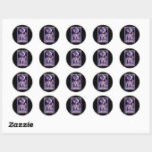 De vermoeide moeder Tarot Kaart Skeleton Moederdag Ronde Sticker (Vel)