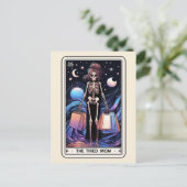 De Vermoeide Moeder Tarot Winkelende Skelet Grappi Briefkaart (Staand voorkant)