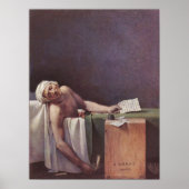 De vermoorde Marat van Jacques-Louis David Poster (Voorkant)