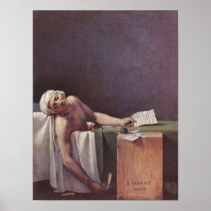 De vermoorde Marat van Jacques-Louis David Poster