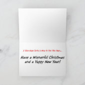 De vernederde Kerstkaart van de Tekkel Feestdagen Kaart (Binnen)