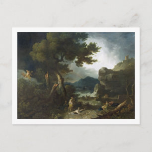 De vernietiging van kinderen van Niobe, 1760 (olie Briefkaart