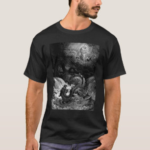 De vernietiging van Leviathan Gustave Dore Bijbels T-shirt