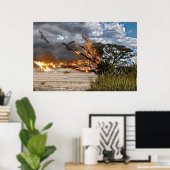 De vernietiging van ons land poster (Thuiskantoor)