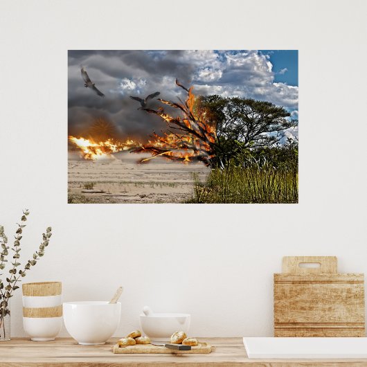 De vernietiging van ons land poster (Keuken)