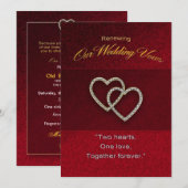 De Vernieuwing van de bruiloft - twee Harten zijn  Kaart (Voorkant / Achterkant)