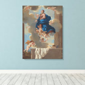 De veronderstelling van de maagd canvas afdruk (Insitu (Houten vloer))