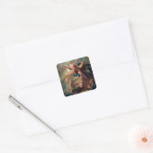 De veronderstelling van de maagd vierkante sticker (Envelop)