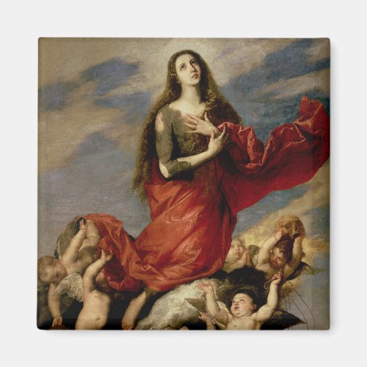 De veronderstelling van Mary Magdalene, 1636 Magneet (Voorkant)