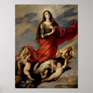De veronderstelling van Mary Magdalene, 1636 Poster