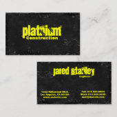 De verontruste Bouw van het Metaal Grunge Visitekaartje (Voorkant / Achterkant)