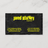 De verontruste Bouw van het Metaal Grunge Visitekaartje (Achterkant)