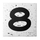 De verontruste tegel van het het adreshuisnummer tegeltje (Voorkant)