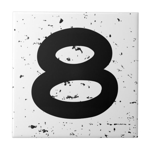 De verontruste tegel van het het adreshuisnummer tegeltje (Voorkant)