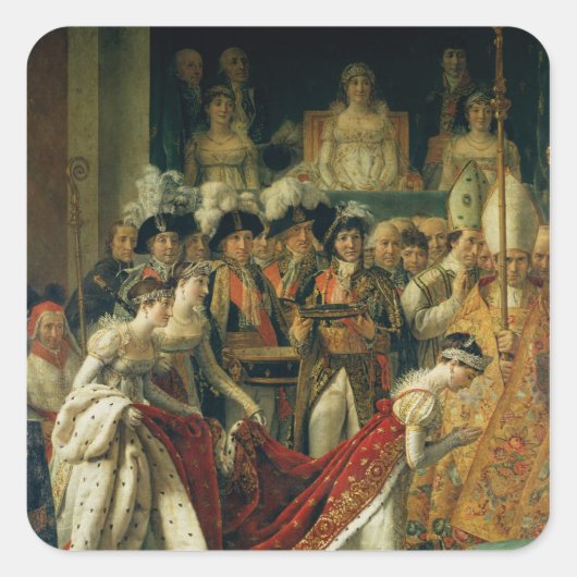 De veroordeling van de keizer Napoleon Vierkante Sticker (Voorkant)