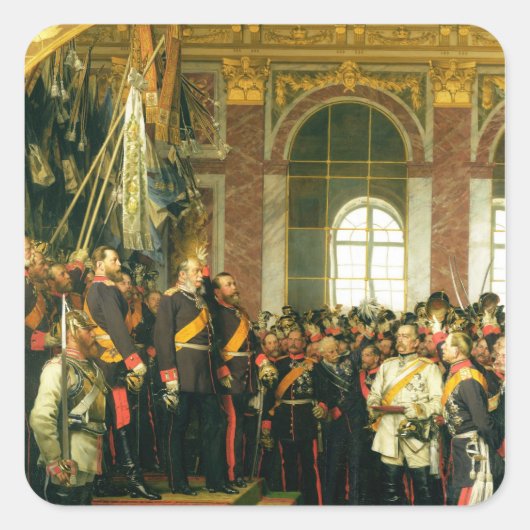 De veroordeling van Wilhelm tot Kaiser Vierkante Sticker (Voorkant)