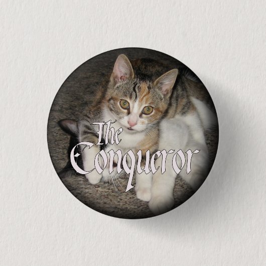 "De veroveraar" Kitten Button (Voorkant)