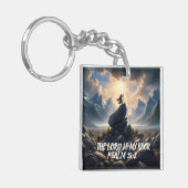 De Veroveraar van Hoogten DE HEER IS MIJN ROTS Sleutelhanger (Voorkant Links)