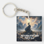 De Veroveraar van Hoogten DE HEER IS MIJN ROTS Sleutelhanger (Voorkant)
