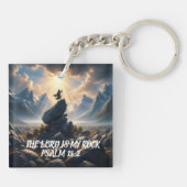 De Veroveraar van Hoogten DE HEER IS MIJN ROTS Sleutelhanger (Achterkant)