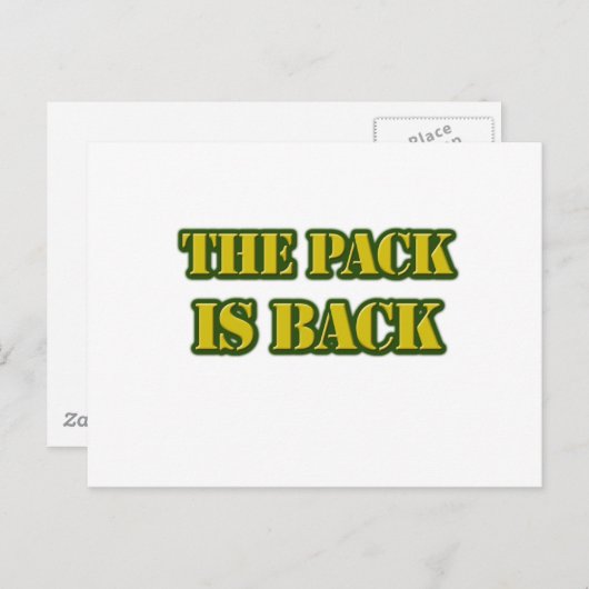 de verpakking is terug briefkaart (Voorkant / Achterkant)