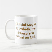 De verpleegkundige die u wilt bellen - aangepaste  koffiemok (Links)