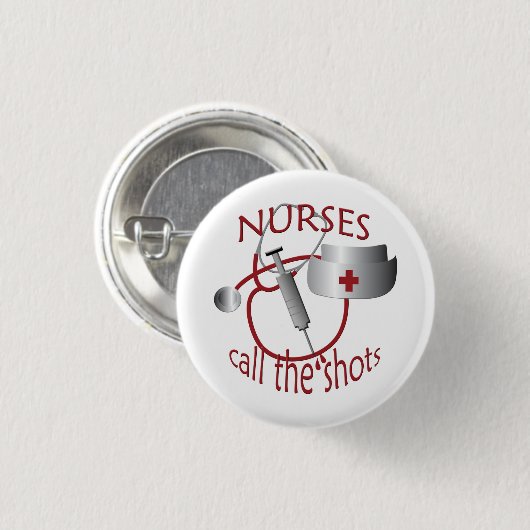 De verpleegkundigen roepen de Button van de Verple (Voorkant /achterkant)