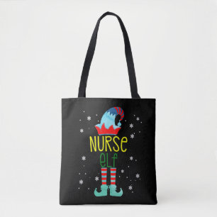 De Verpleegster Elf Grappige Vrolijke Kerstmis Fam Tote Bag